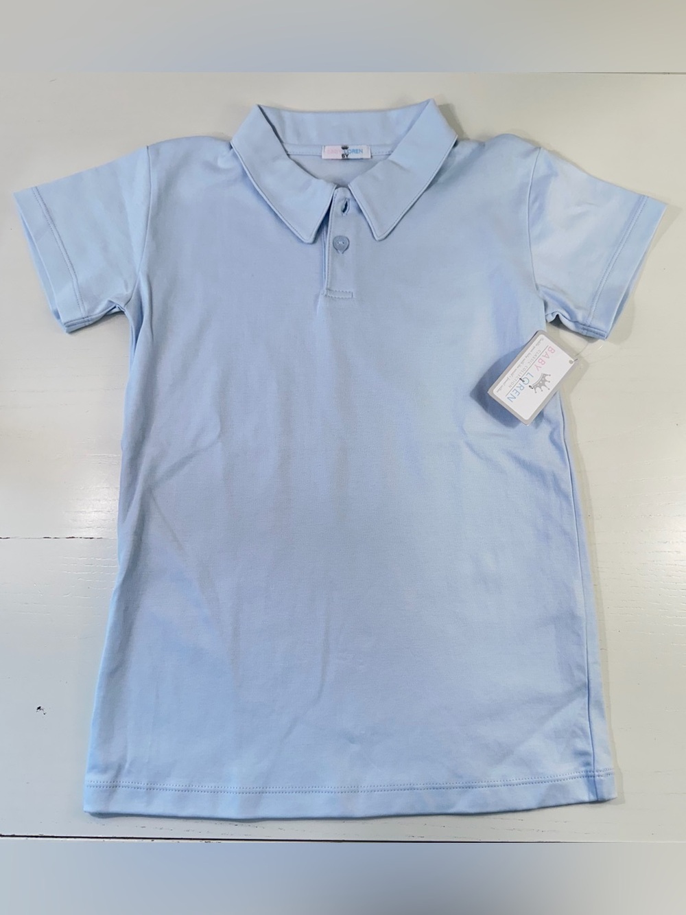 NWT Baby Loren Blue Pima Polo 6